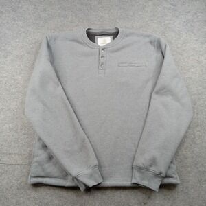Cloudveil Pullover Mens Large Gray Fleece Lined Henley Long Sleeve Hiking Top